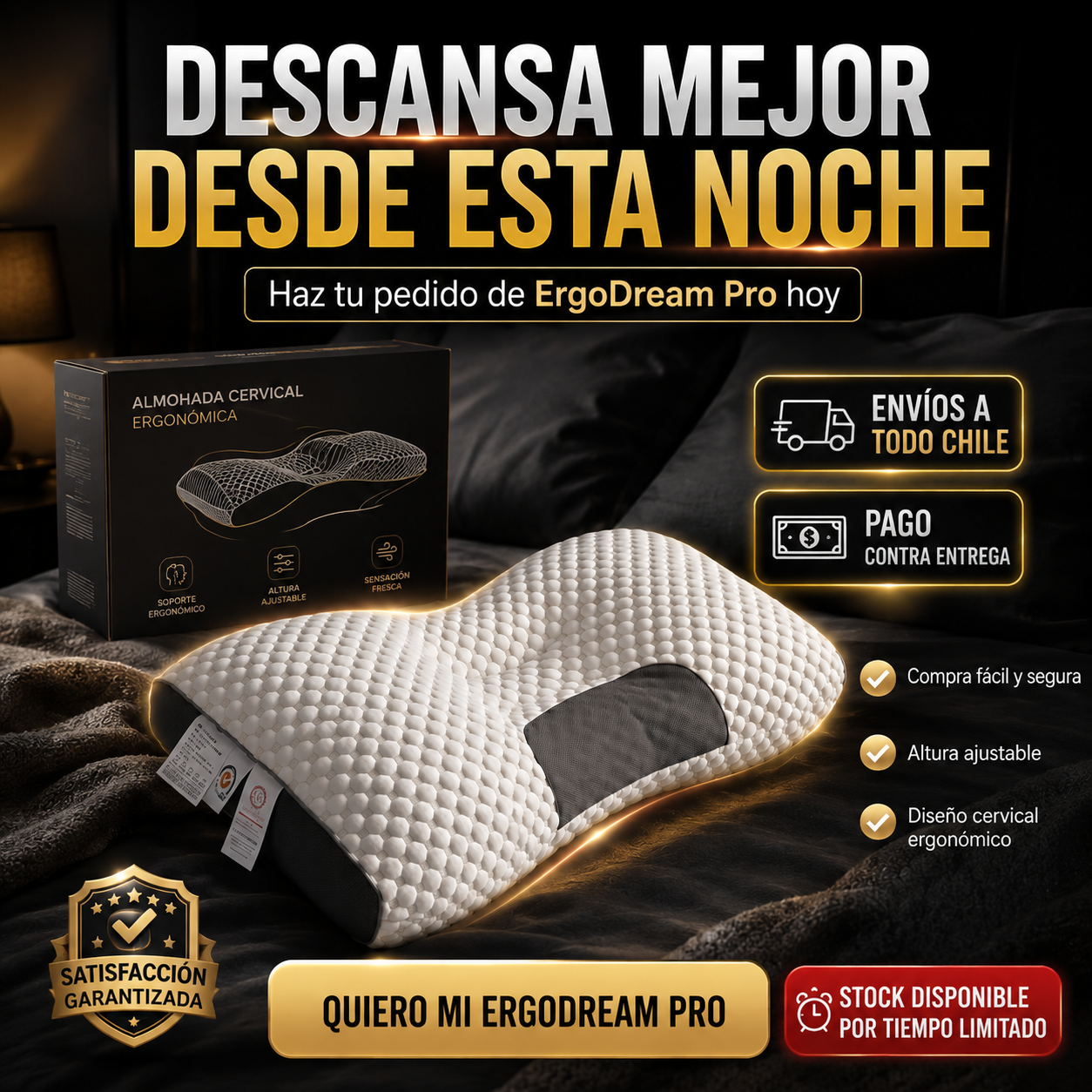 🌙 ErgoDream Pro - Almohada Cervical Ergonómica