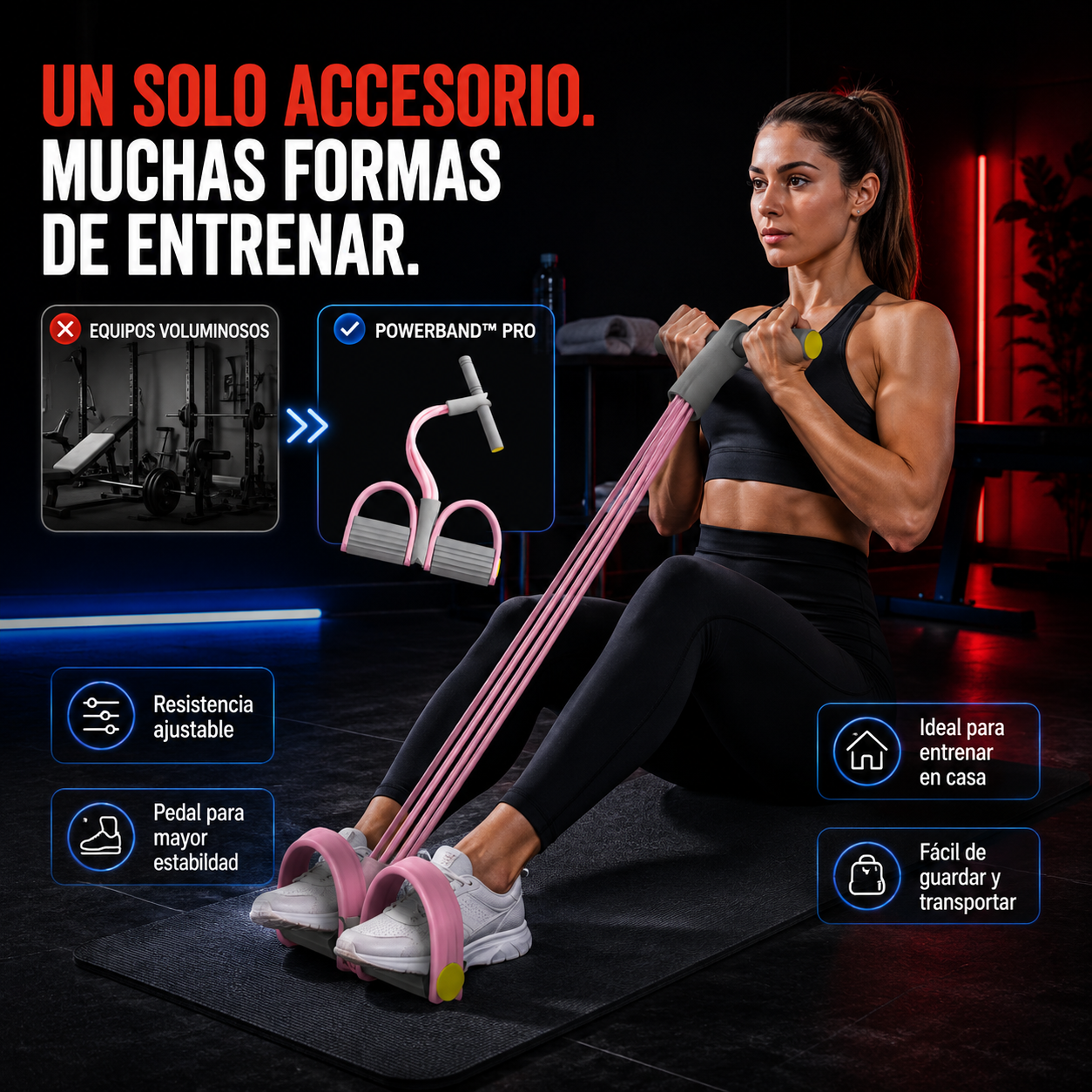 PowerBand™ Pro — Bandas de Resistencia con Pedal