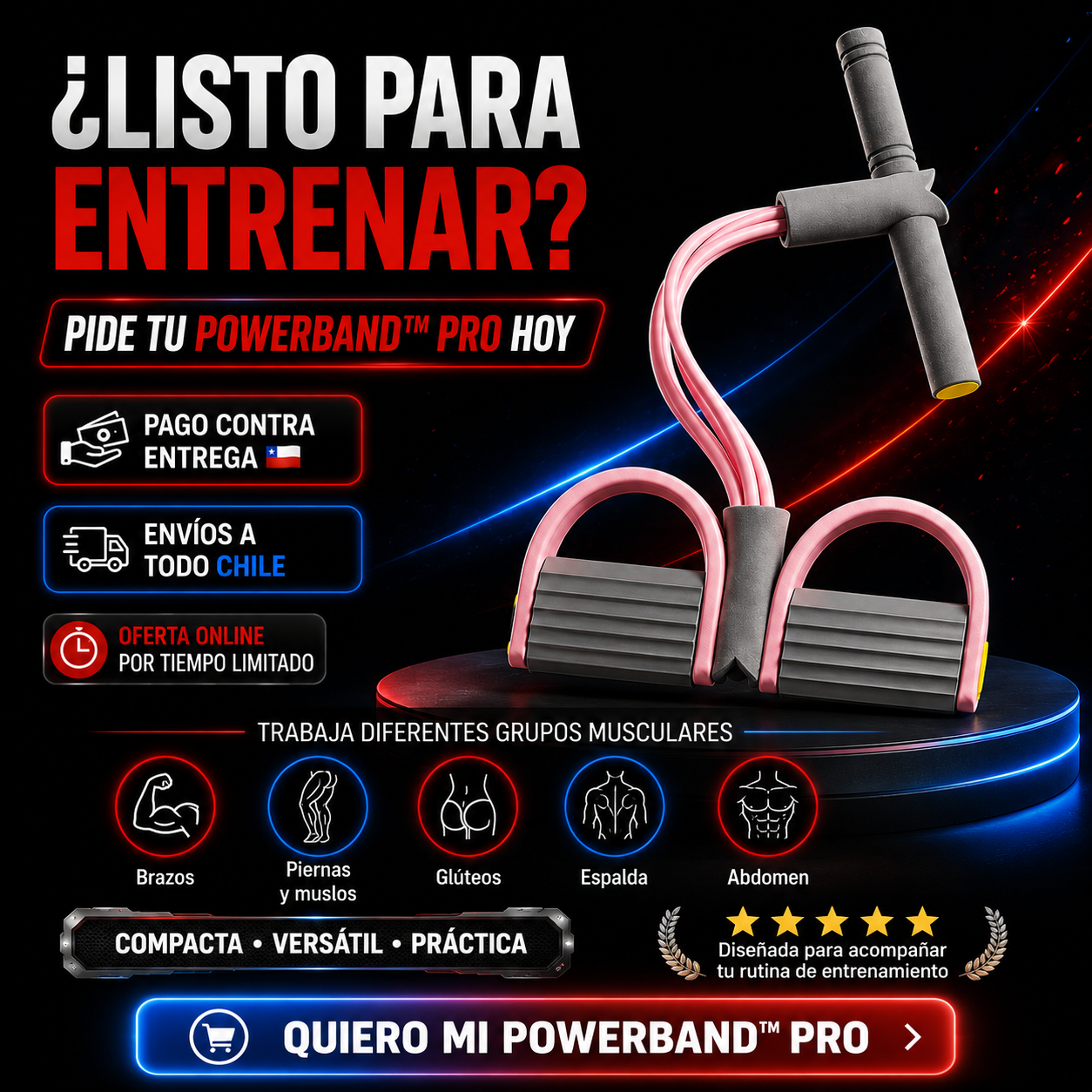 PowerBand™ Pro — Bandas de Resistencia con Pedal